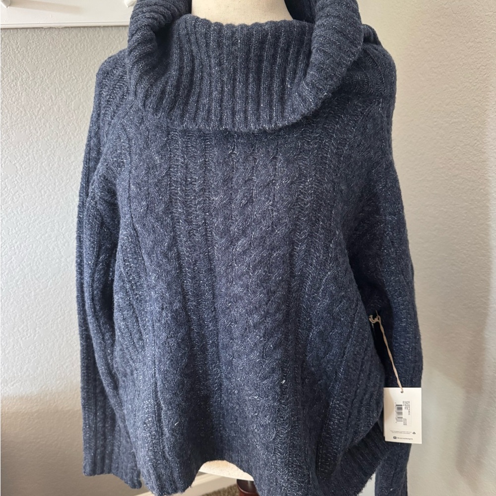Carve Designs Charcoal Cowl Neck Sweater